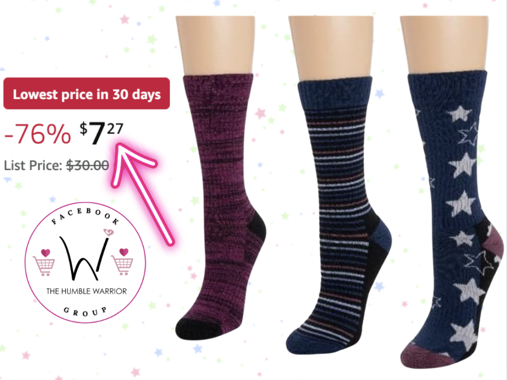 MUK LUKS Women’s 3-Pack Cotton Compression Crew Socks!